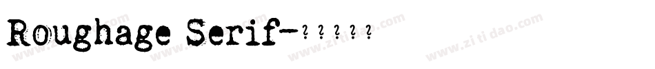 Roughage Serif字体转换
